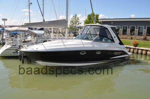Monterey 335 Sport Yacht tekniske specifikationer 